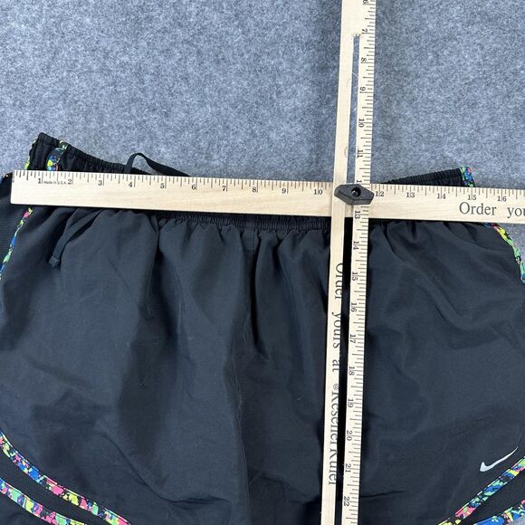 Nike Dri-FIT Running Shorts Womens XL Black Tempo Multicolor Trim Athletic - Picture 7 of 9